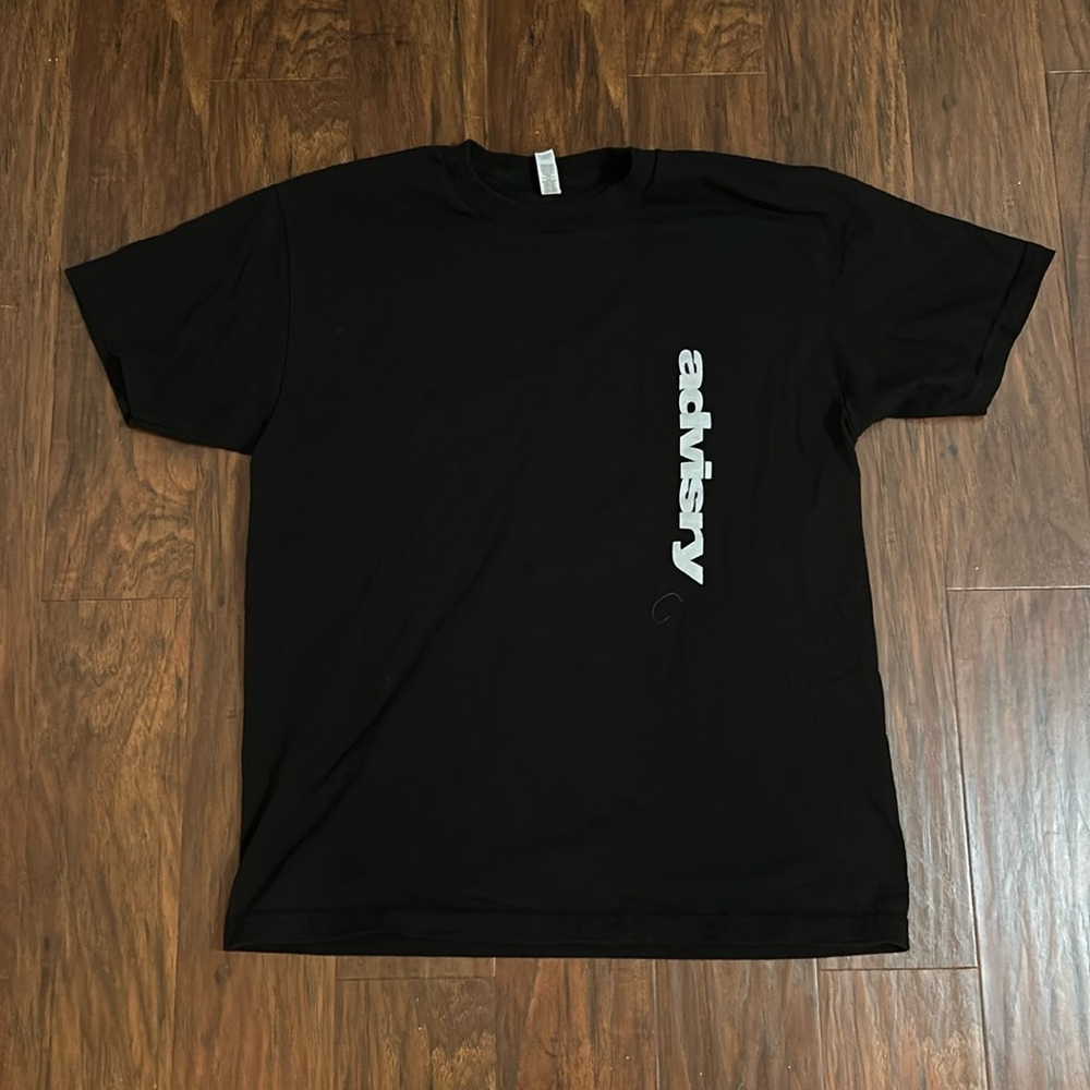 black advisry t shirt